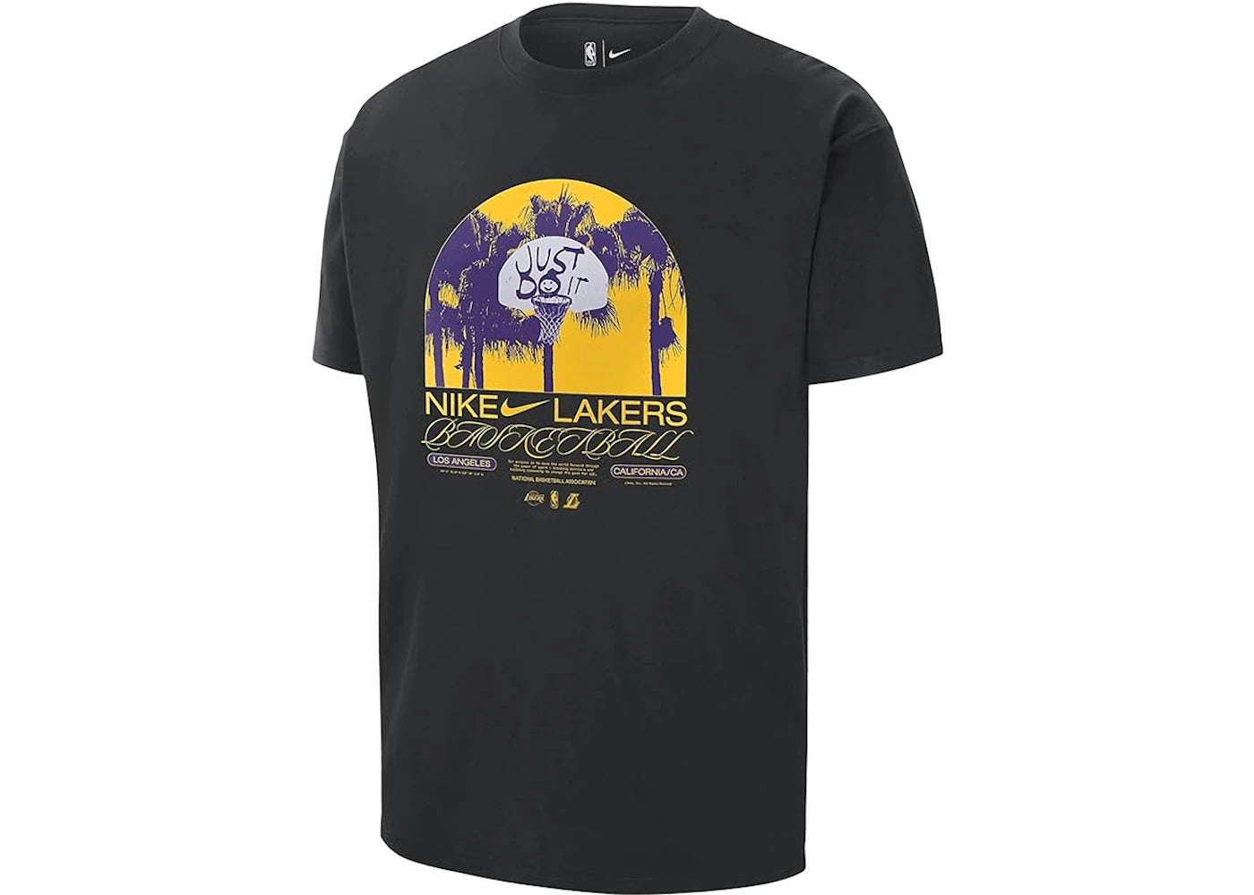 Nike NBA Los Angeles Lakers Courtside Max 90 T-shirt Black
