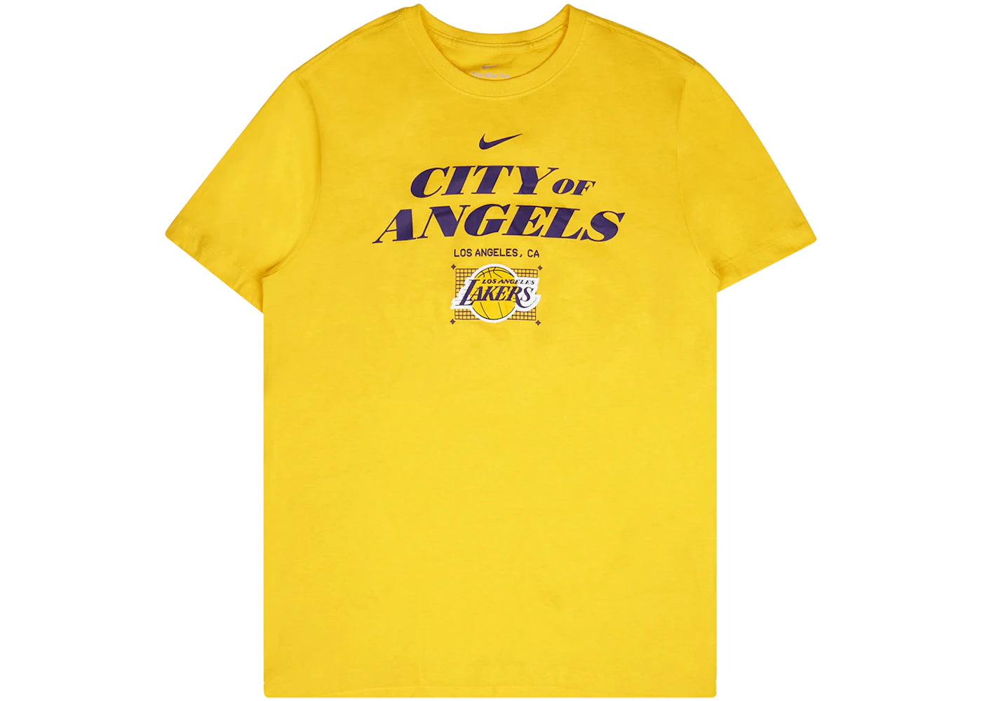 Nike NBA Los Angeles Lakers Courtside T-shirt Yellow/Purple