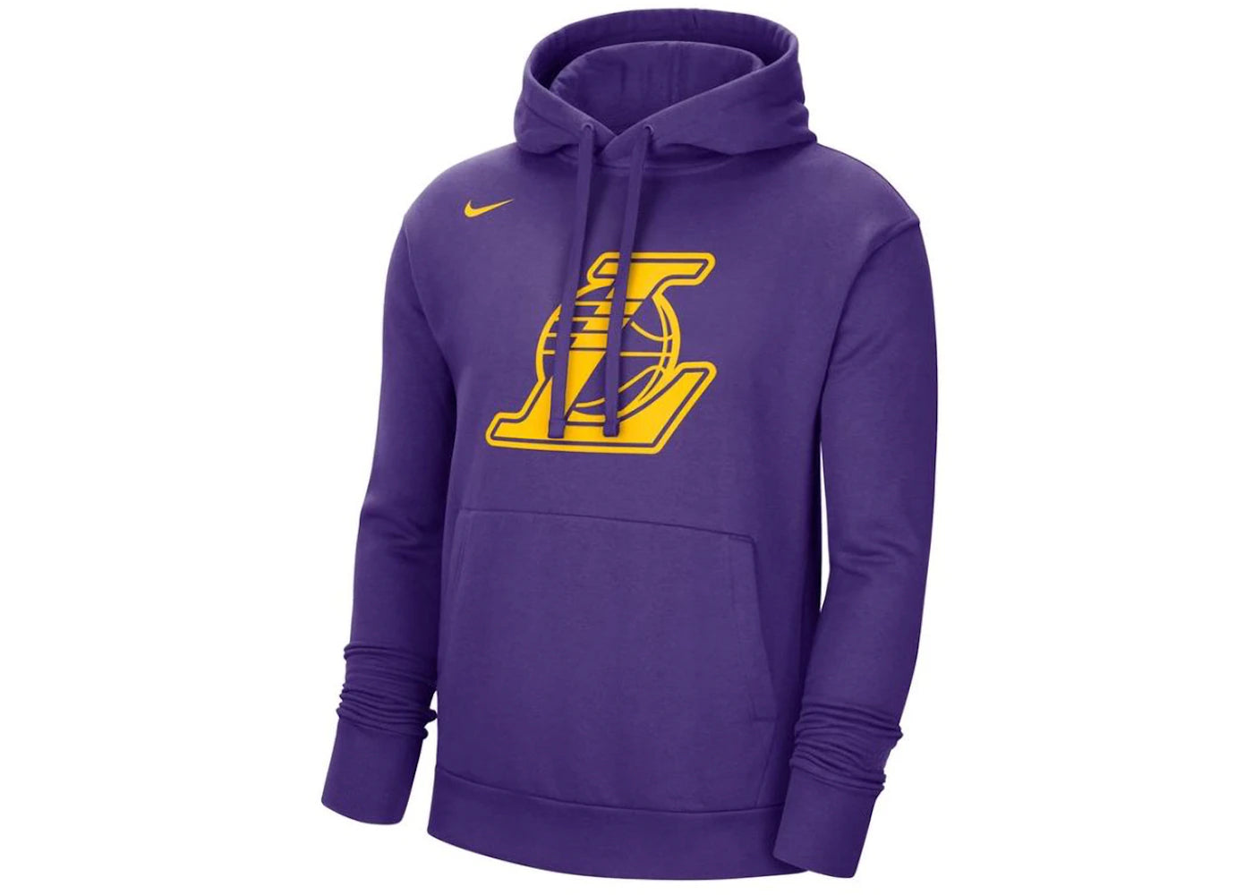 Nike NBA Los Angeles Lakers Essentials Fleece Pullover Loose Fit Hoodie Purple/Yellow
