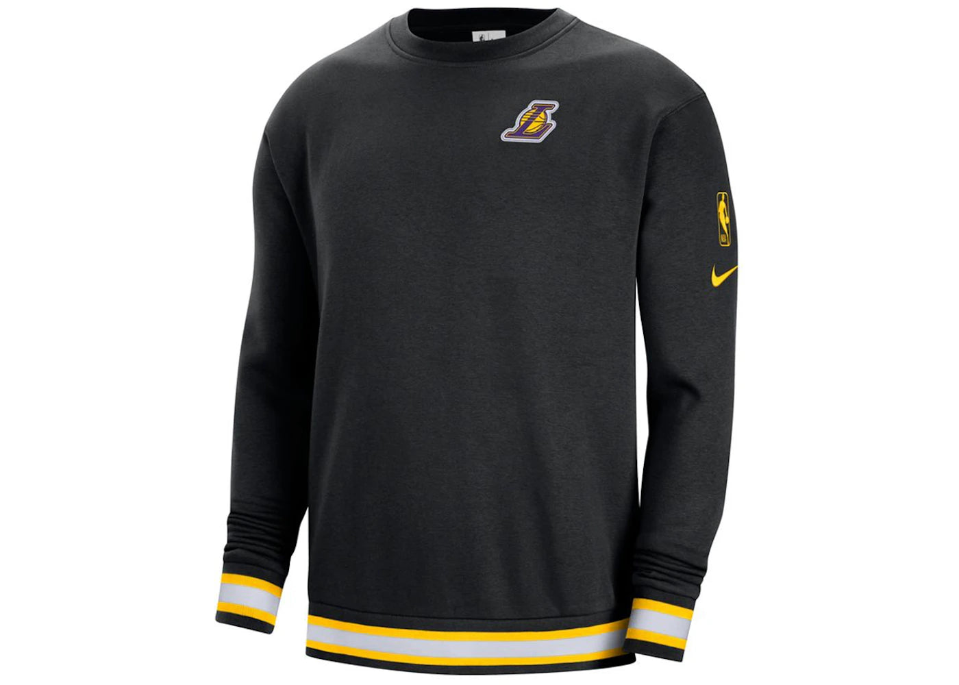 Nike NBA Los Angeles Lakers Fleece Loose Fit Sweatshirt Black