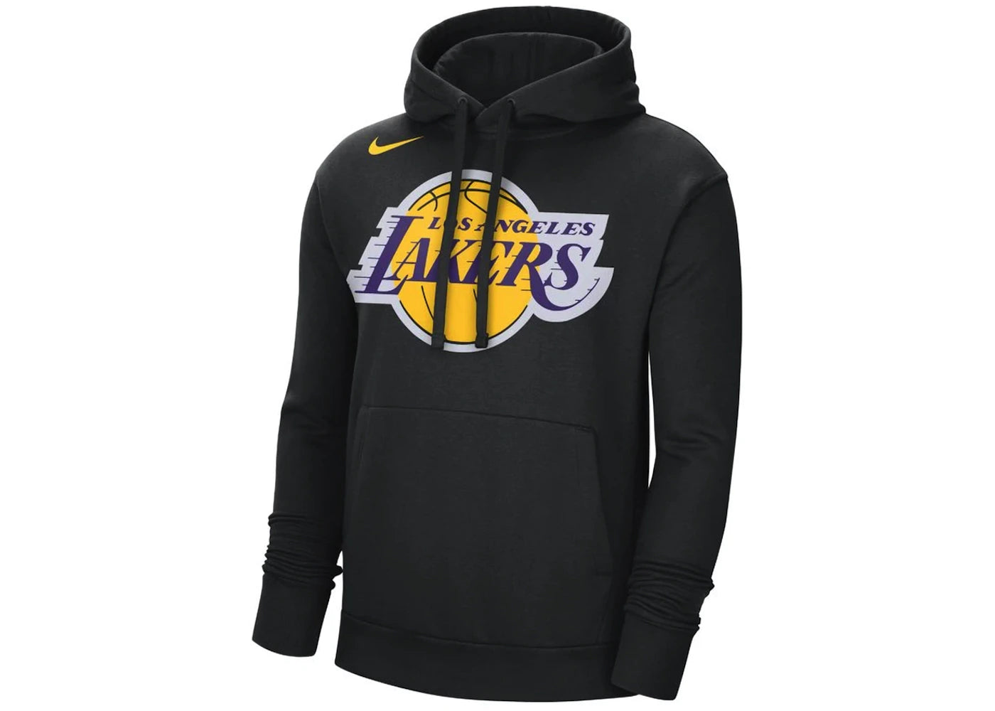 Nike NBA Los Angeles Lakers Fleece Pullover Loose Fit Hoodie Black
