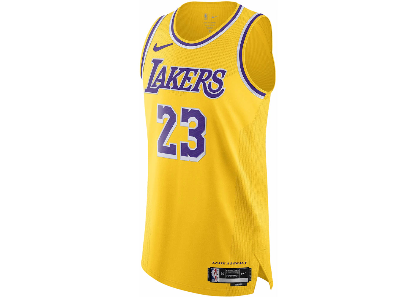 Nike NBA Los Angeles Lakers Icon Edition 2022/23 Dri-Fit ADV Authentic Jersey Amarillo Yellow