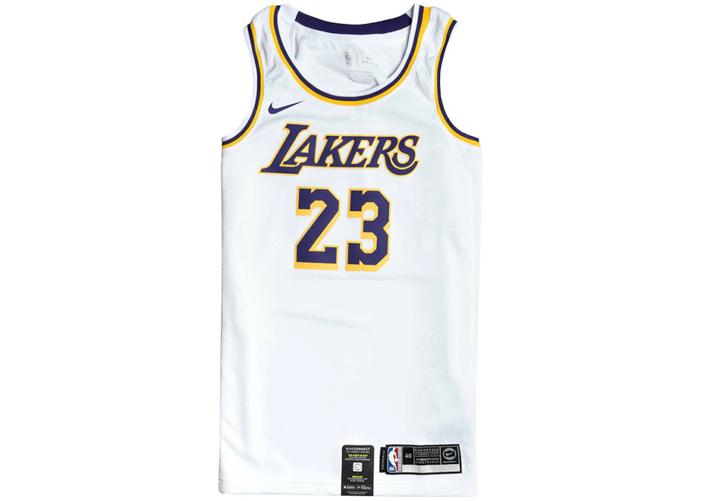 Nike NBA Los Angeles Lakers LeBron James Association Edition Swingman Jersey White