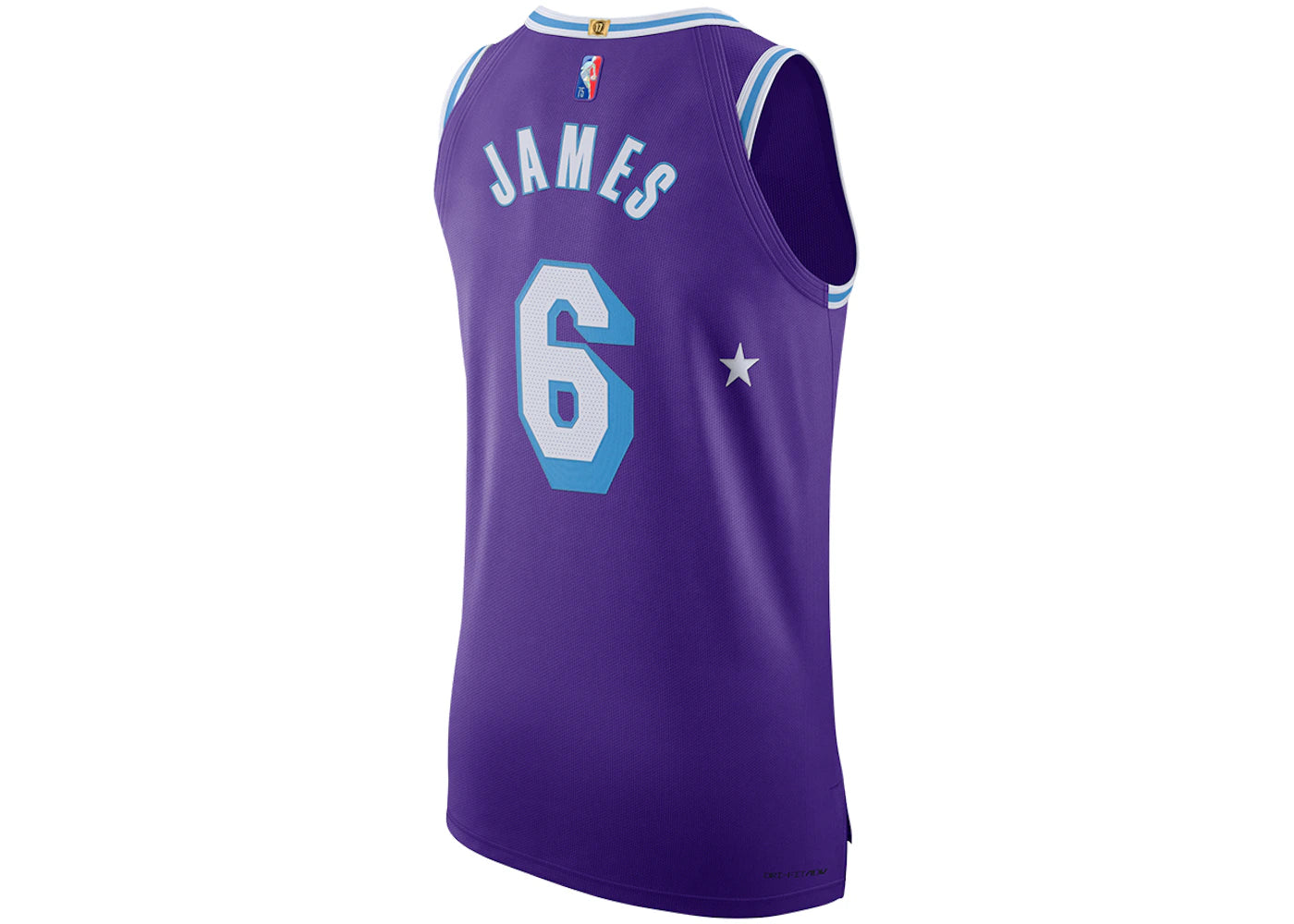 Nike NBA Los Angeles Lakers Lebron James Moments Mixtape City Edition Authentic Jersey Purple