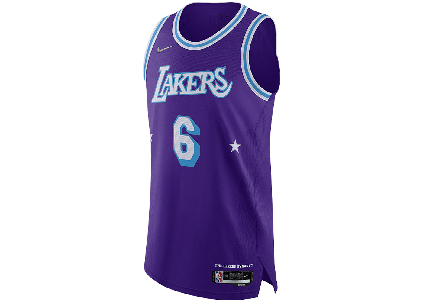 Nike NBA Los Angeles Lakers Lebron James Moments Mixtape City Edition Authentic Jersey Purple