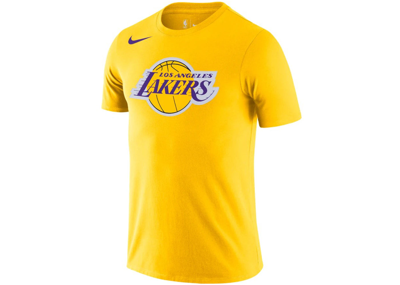 Nike NBA Los Angeles Lakers Logo Dri-Fit T-shirt Yellow