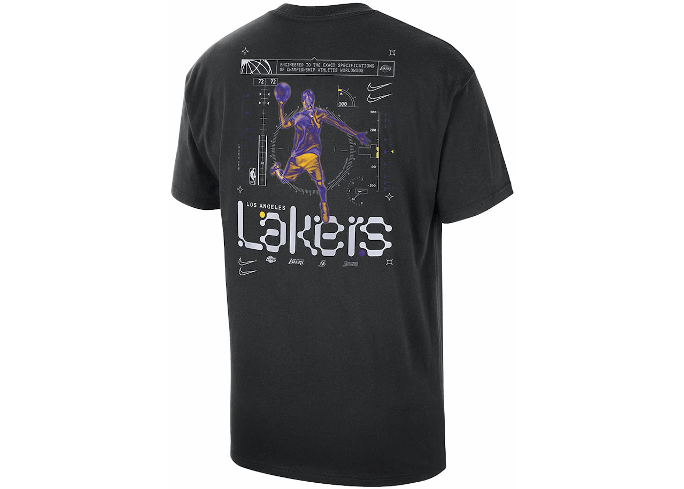 Nike NBA Los Angeles Lakers Max 90 Loose Fit T-shirt Black