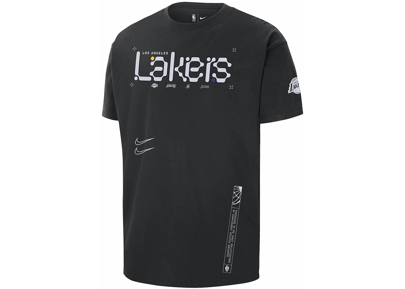 Nike NBA Los Angeles Lakers Max 90 Loose Fit T-shirt Black