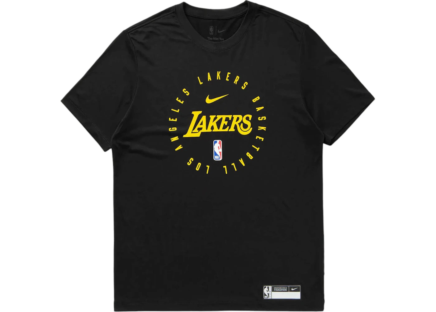 Nike NBA Los Angeles Lakers Practice Dri-Fit T-shirt Black/Yellow
