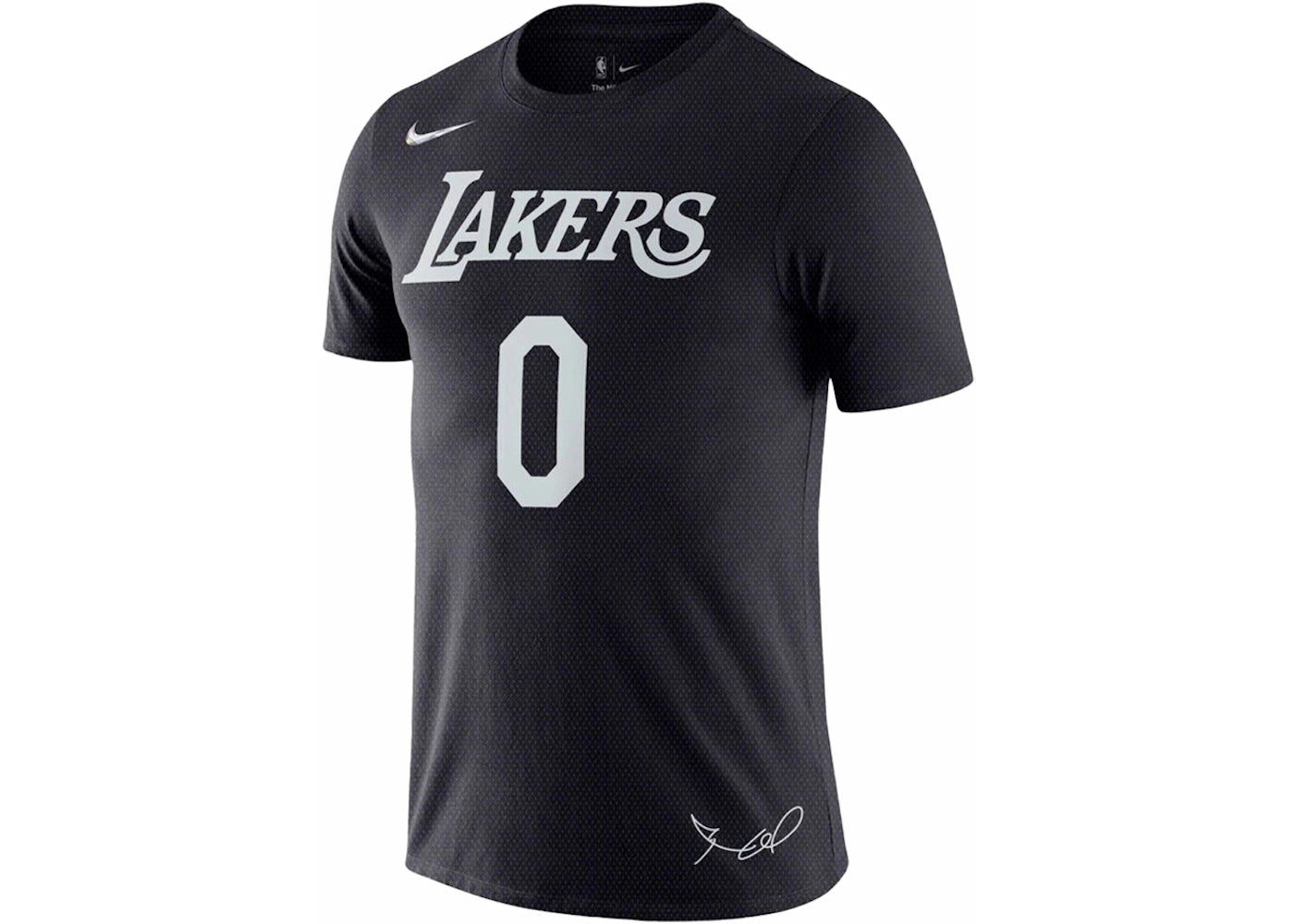 Nike NBA Los Angeles Lakers Russell Westbrook T-shirt Black/White/Purple
