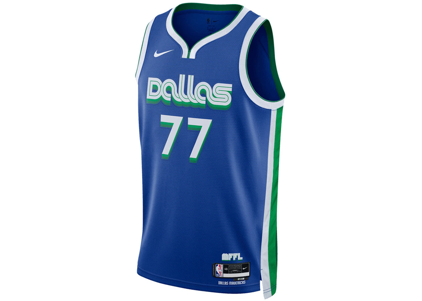 Nike NBA Luka Doncic Dallas Mavericks City Edition Swingman Jersey Rush Blue