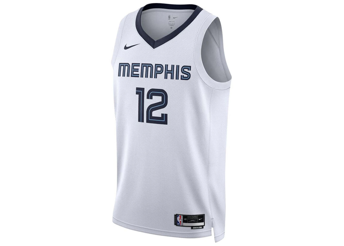 Nike NBA Memphis Grizzlies Ja Morant Association Edition Dri-FIT Swingman Jersey White/Dark Blue