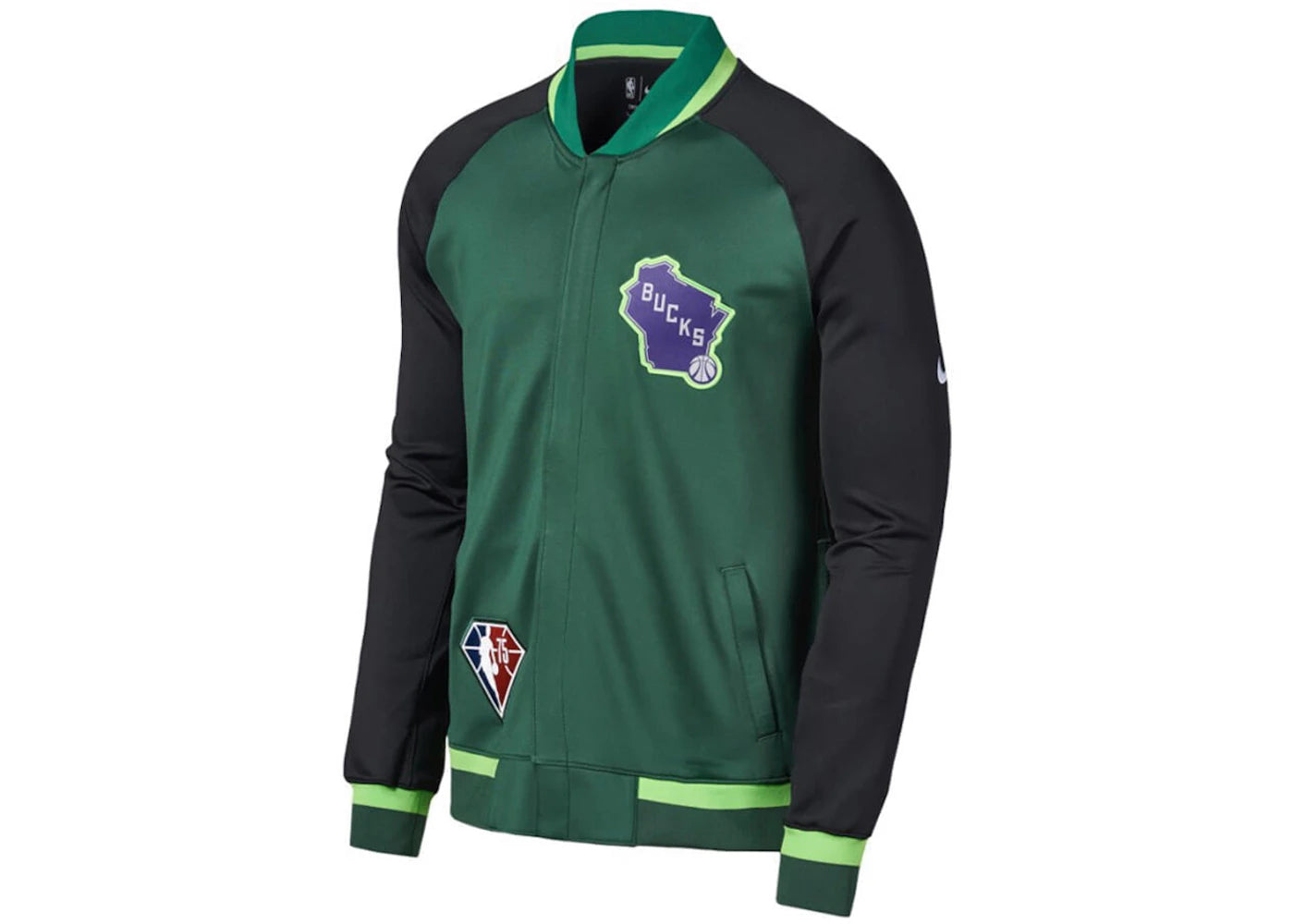 Nike NBA Milwaukee Bucks Showtime City Edition Jacket Green/Black