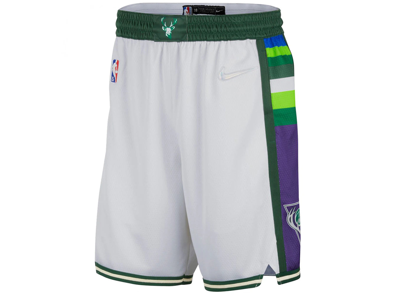 Nike NBA Milwaukee Bucks Swingman City Edition Dri-fit Shorts Shorts White