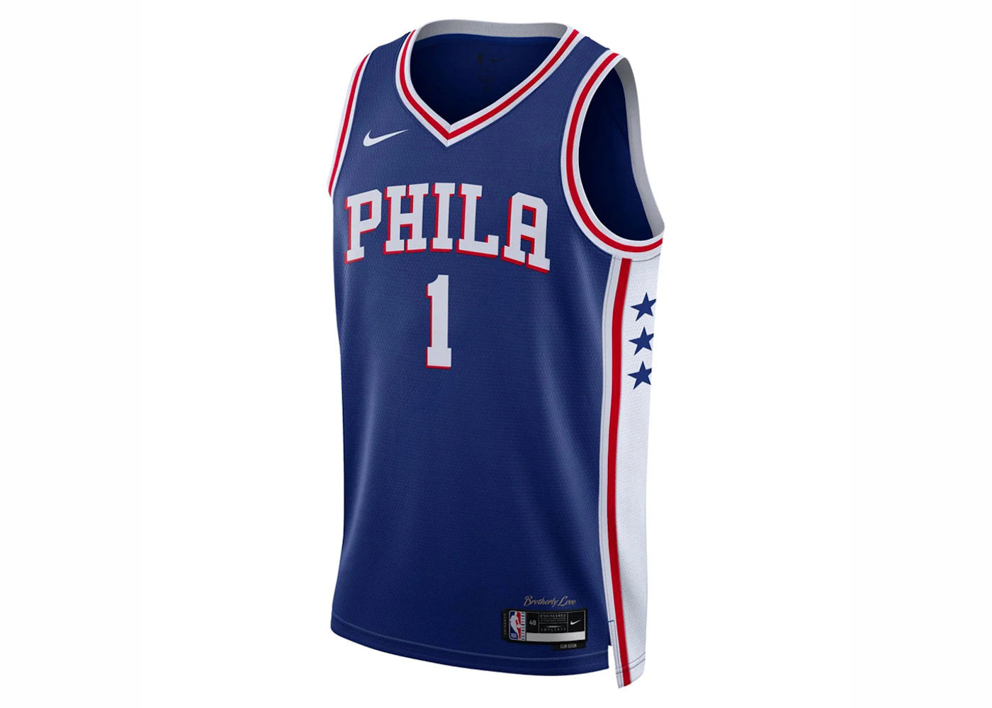 Nike NBA Philadelphia 76Ers Icon Edition Jersey Rush Blue/University Red/White