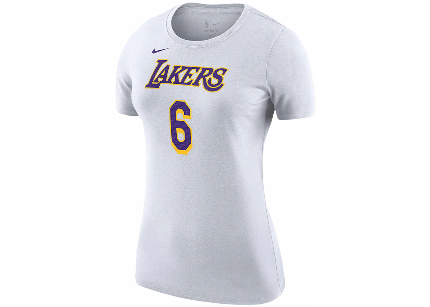 Nike NBA Women's Los Angeles Lakers LeBron James T-shirt White