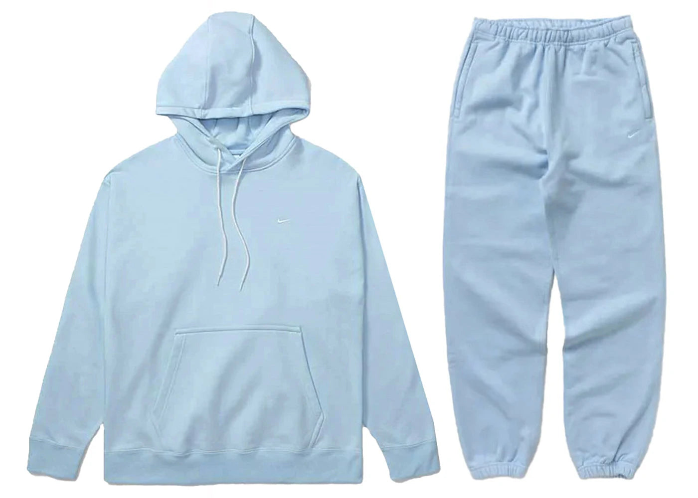 Nike NRG Solo Swoosh Fleece Hoodie & Joggers Set Celestine Blue/White