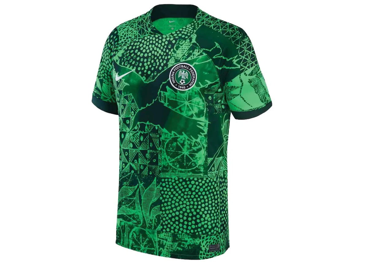 Nike Nigeria 2022/23 Stadium Home Jersey Green Spark/Pine Green/Black/White