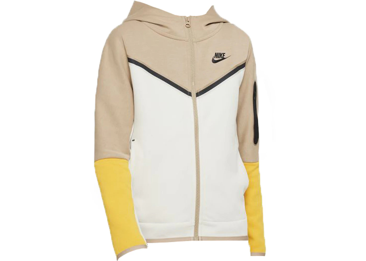 Nike Kids' Sportswear Tech Fleece Hoodie Khaki/Light Bone/Yellow