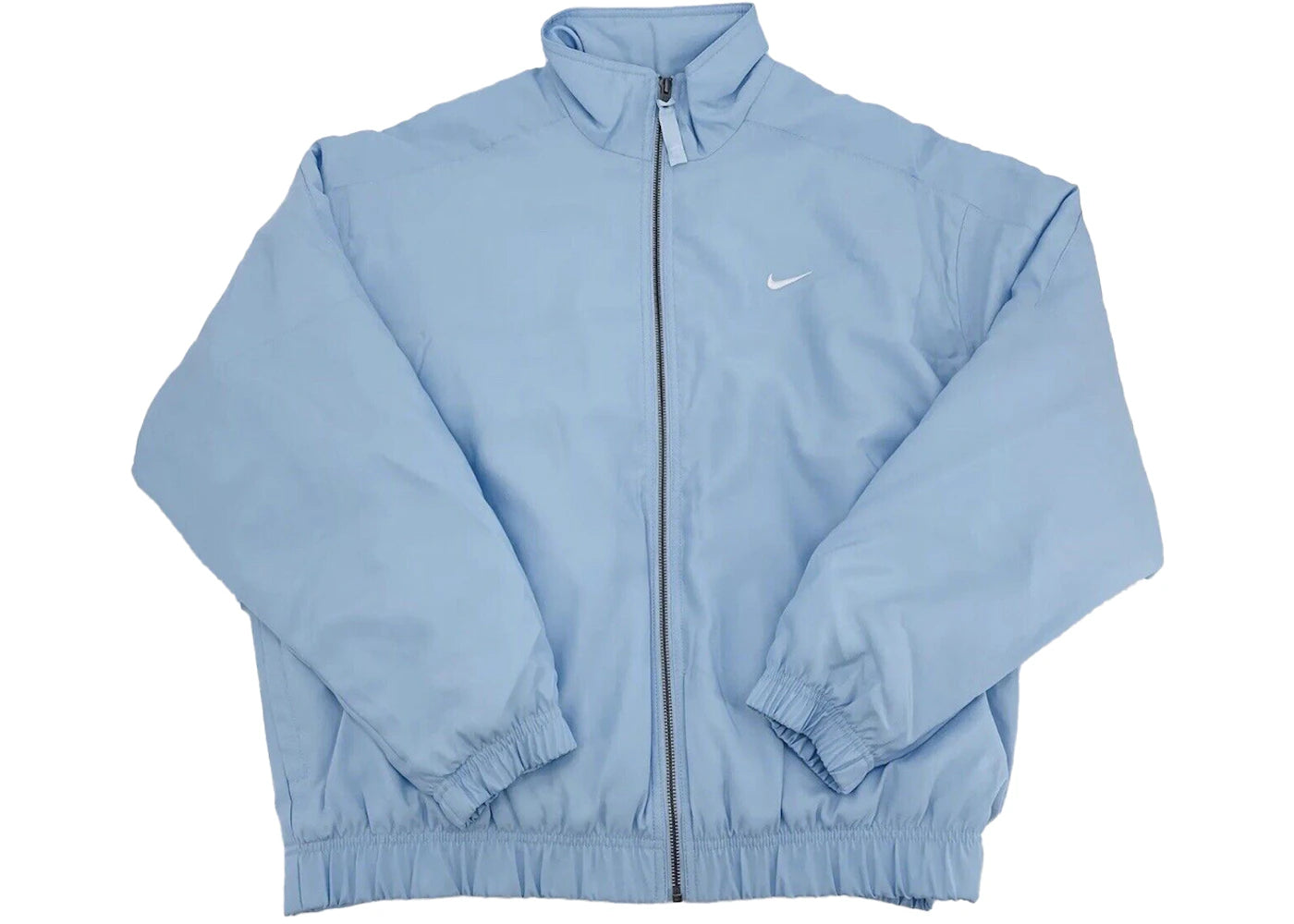 Nike Nikelab Solo Swoosh Satin Bomber Jacket Sky Blue/White