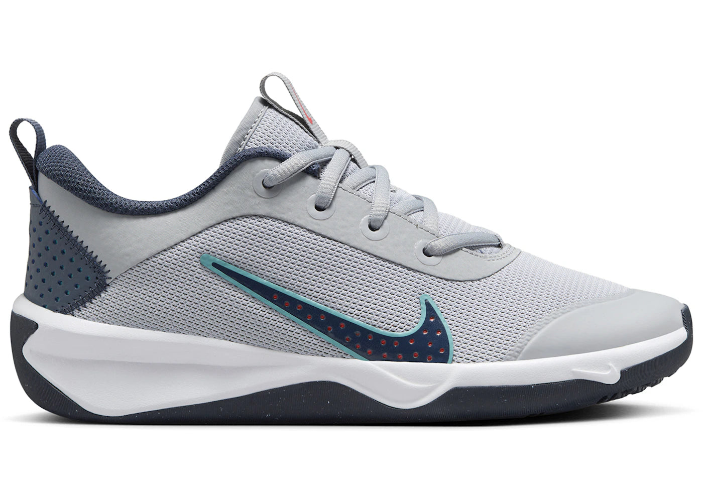 Nike Omni Multi-Court Wolf Grey Bright Crimson Dusty Cactus Thunder Blue (GS)