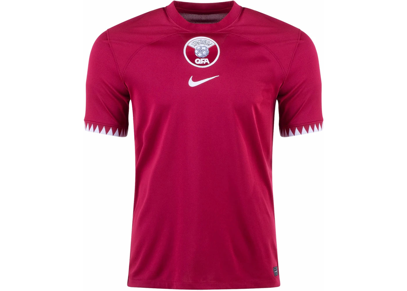 Nike Qatar 2022/23 Stadium Home Dri-FIT Soccer Jersey Desert Maroon/White