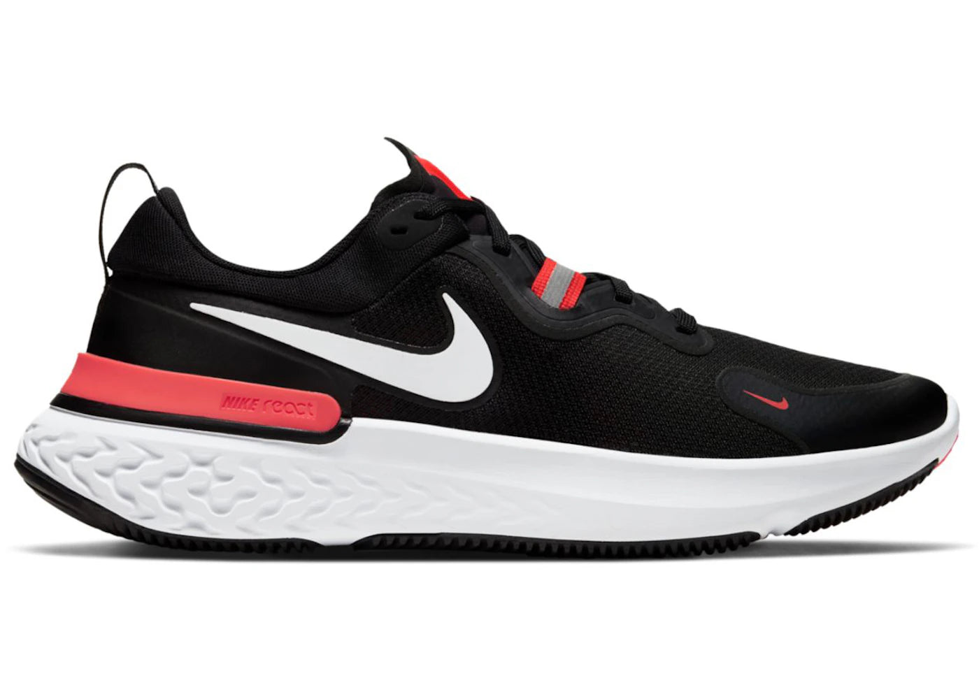 Nike React Miler Black Laser Crimson