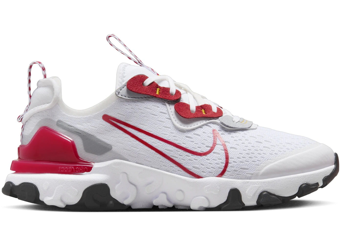 Nike React Vision White Wolf Grey Black Gym Red (GS)