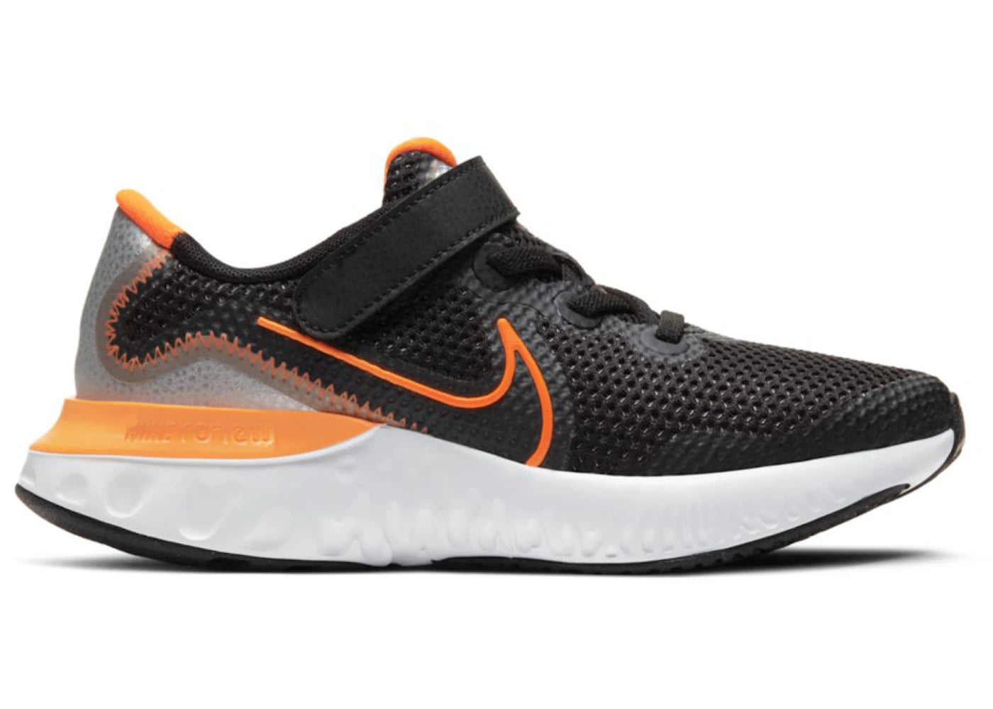 Nike Renew Run Black Total Orange (PS)