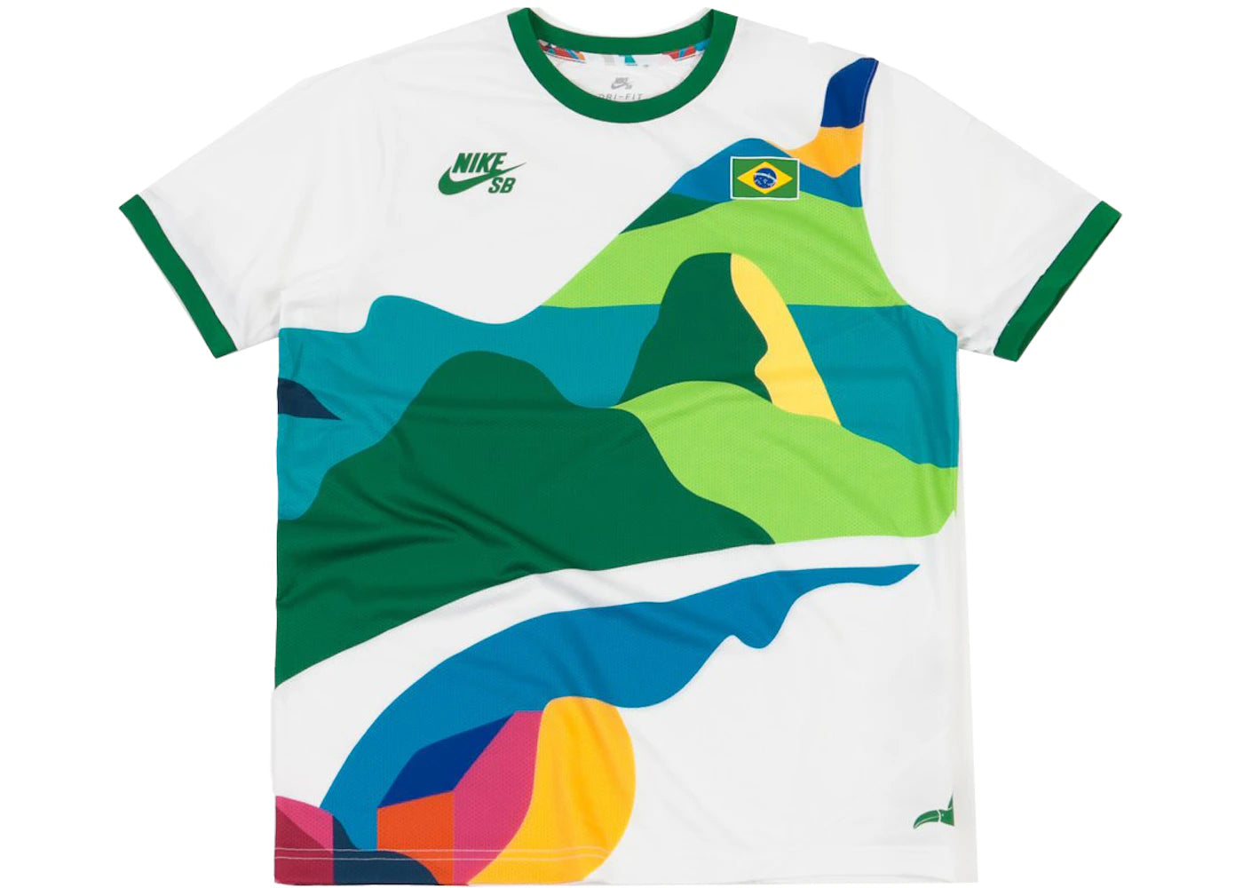 Nike SB x Parra Brazil Federation Kit Crew Jersey (Asia Sizing) White/Clover