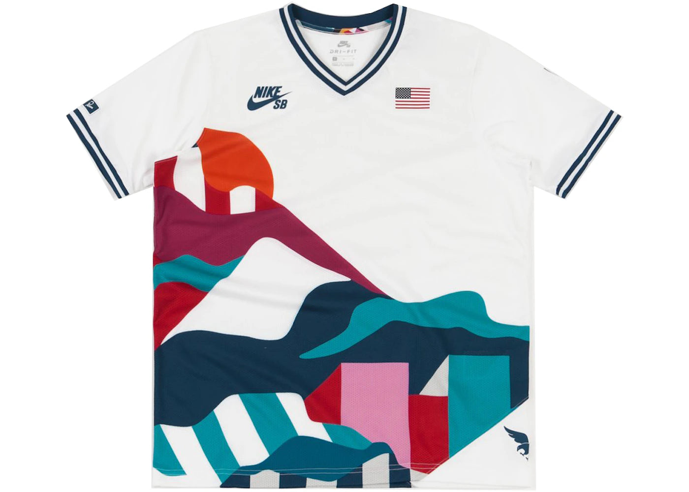 Nike SB x Parra USA Federation Kit Crew Jersey (Asia Sizing) White/Brave Blue