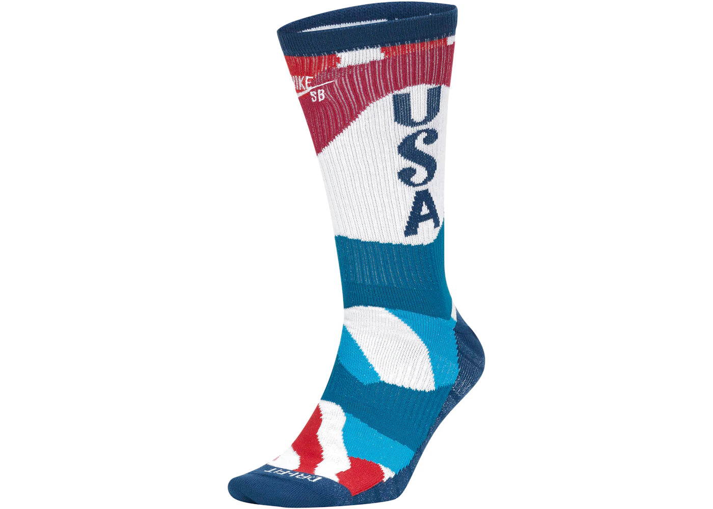 Nike SB x Parra USA Federation Kit Socks White/Brave Blue/White