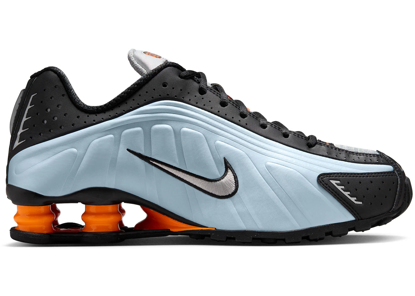 Nike Shox R4 Blue Tint Total Orange Black Metallic Silver (Women's)
