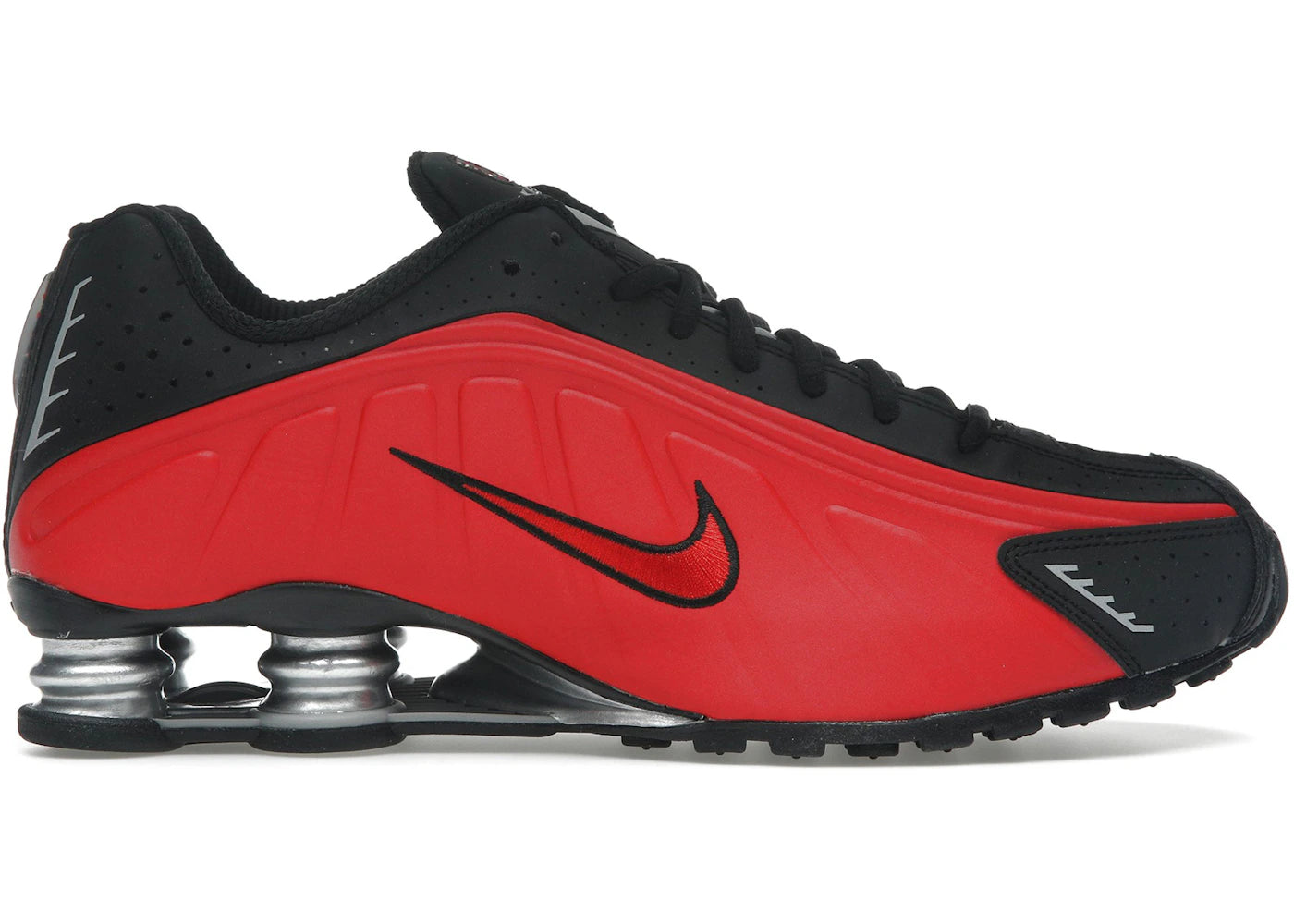 Nike Shox R4 University Red Black Metallic Silver – Side Kicks