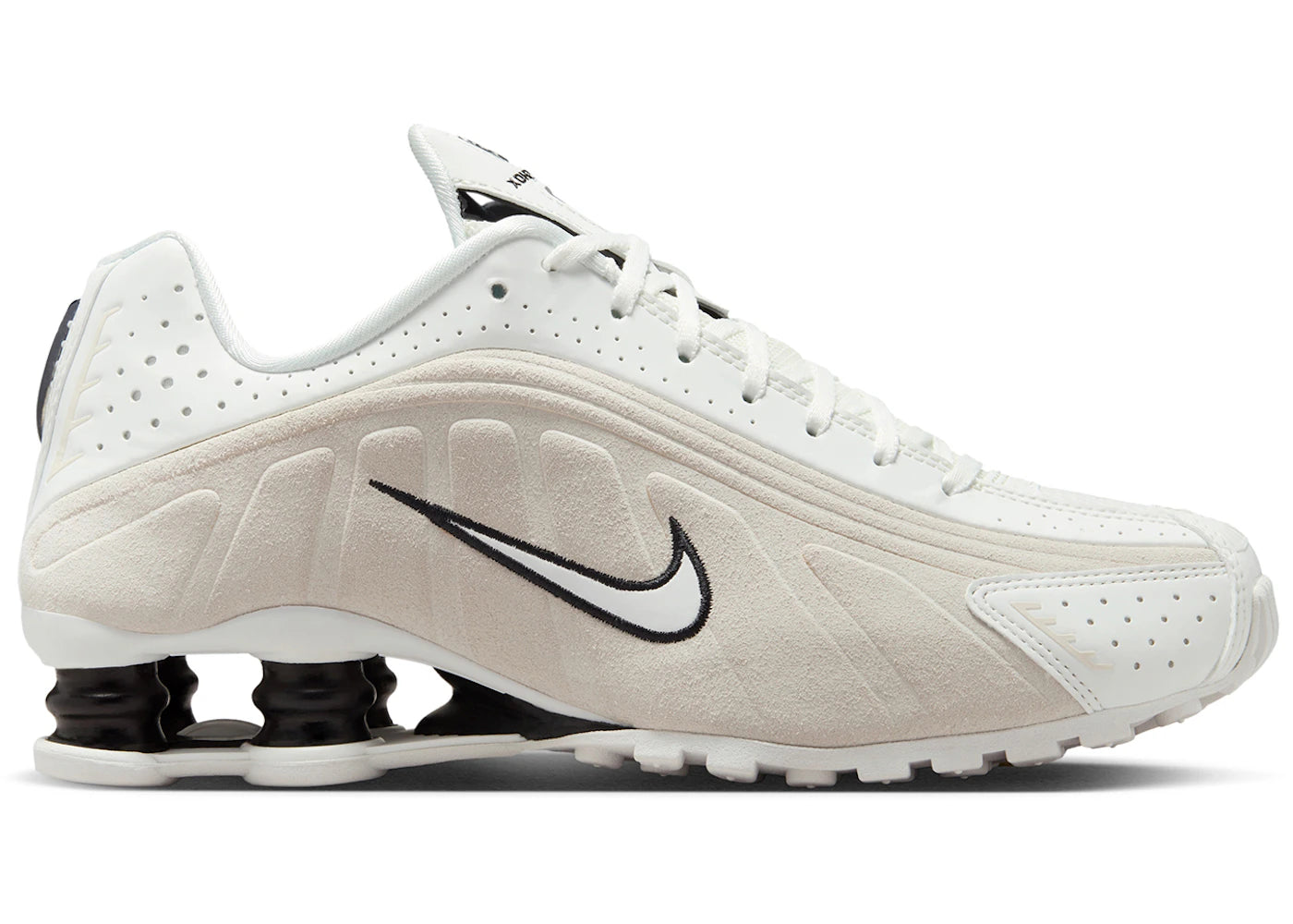 Nike Shox R4 White Black Suede (Women's)