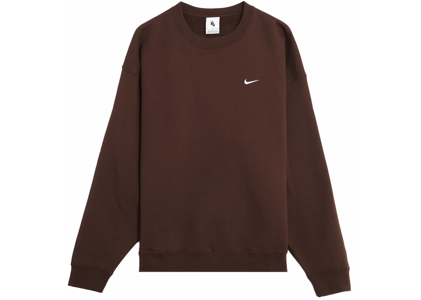 Nike Solo Swoosh Fleece Crewneck Hoodie Baroque Brown