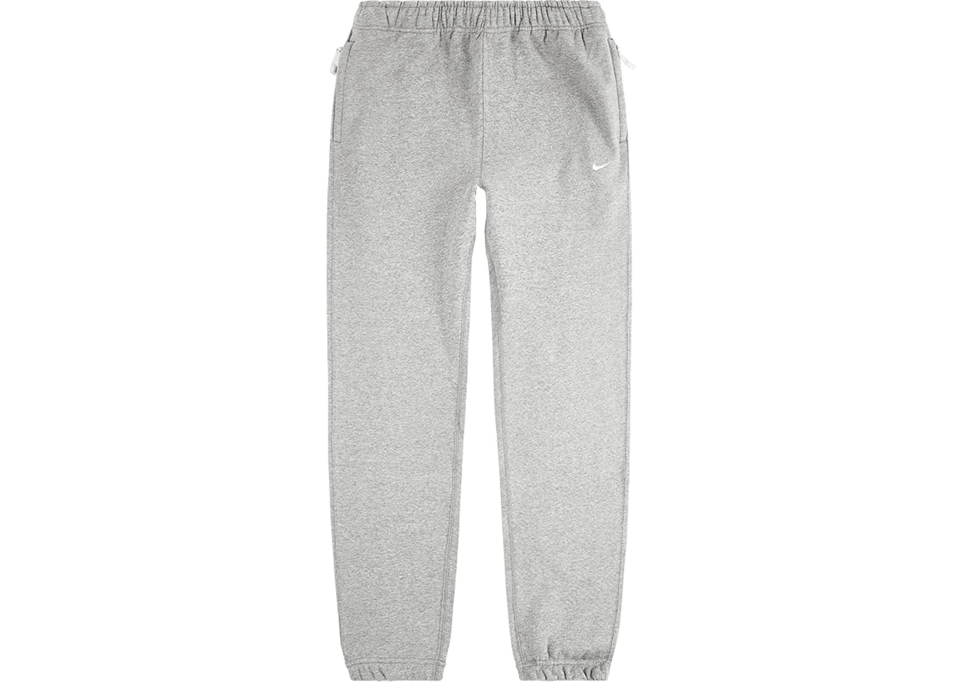 Nike Solo Swoosh Fleece Pants Dark Grey Heather/White