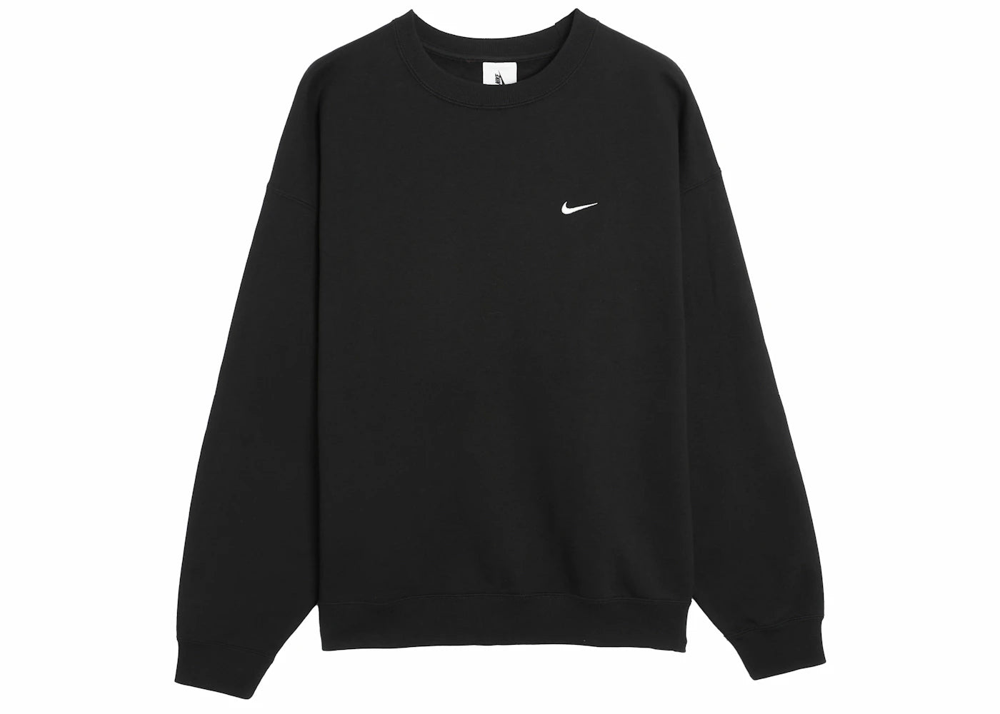 Nike Solo Swoosh Fleece Pullover Crew Black/White