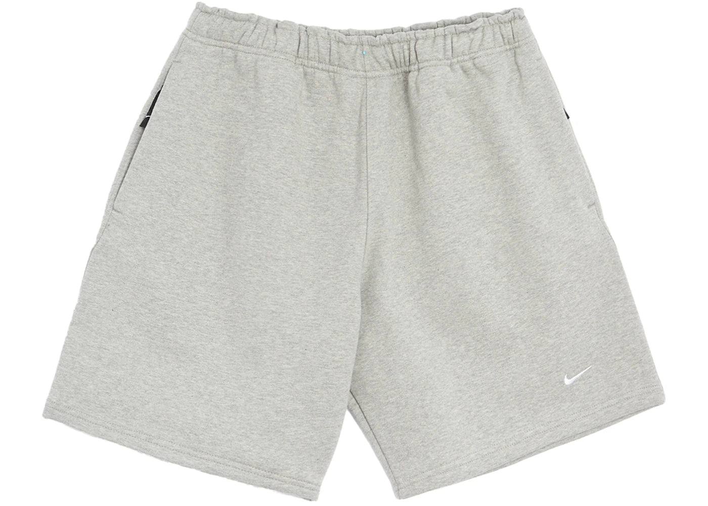 Nike Solo Swoosh Fleece Shorts Dark Grey Heather/White