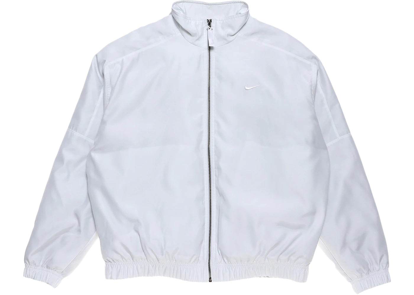 Nike Solo Swoosh Satin Bomber Jacket (Asia Sizing) Summit White