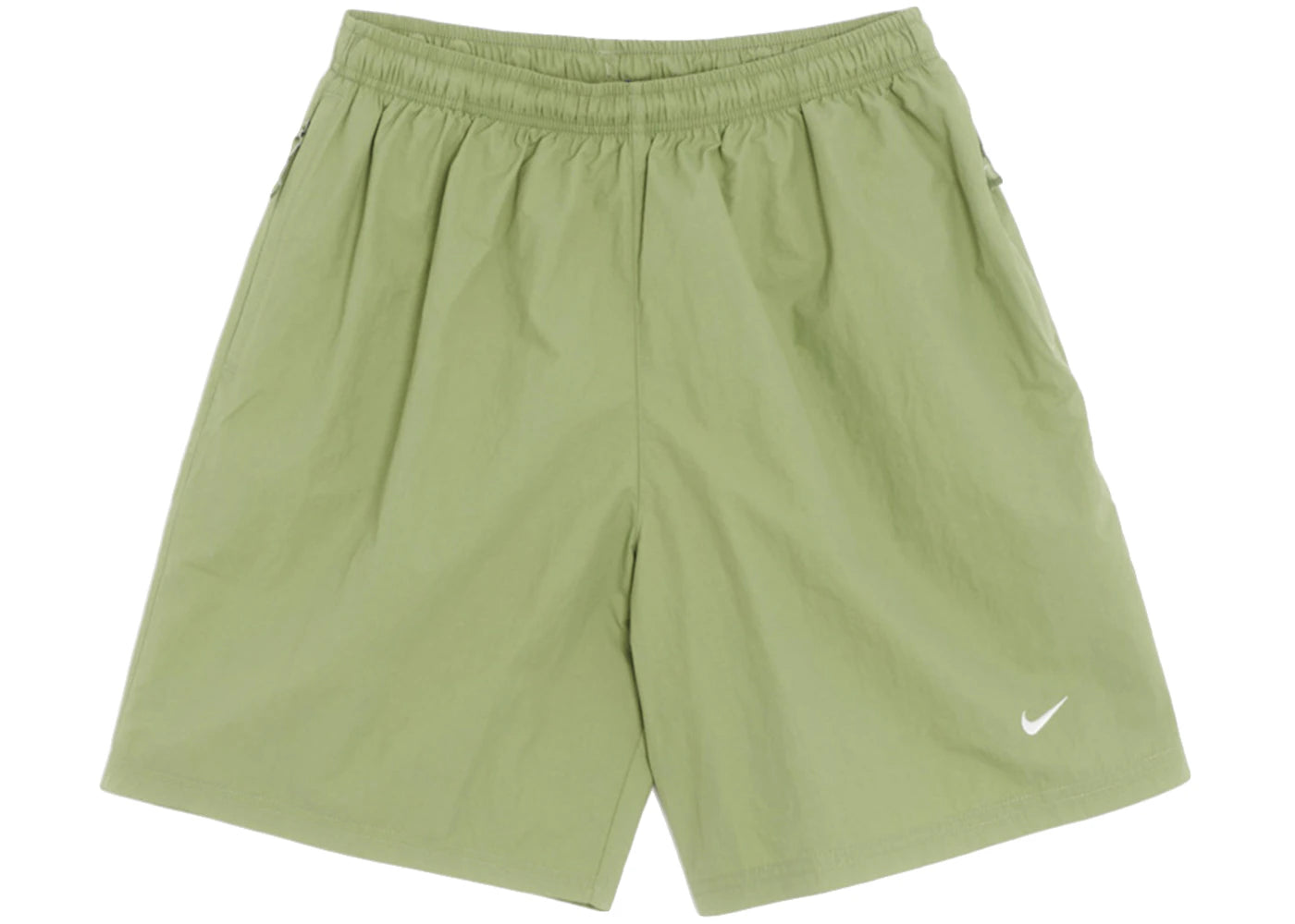 Nike Solo Swoosh Woven Shorts Oil Green/White