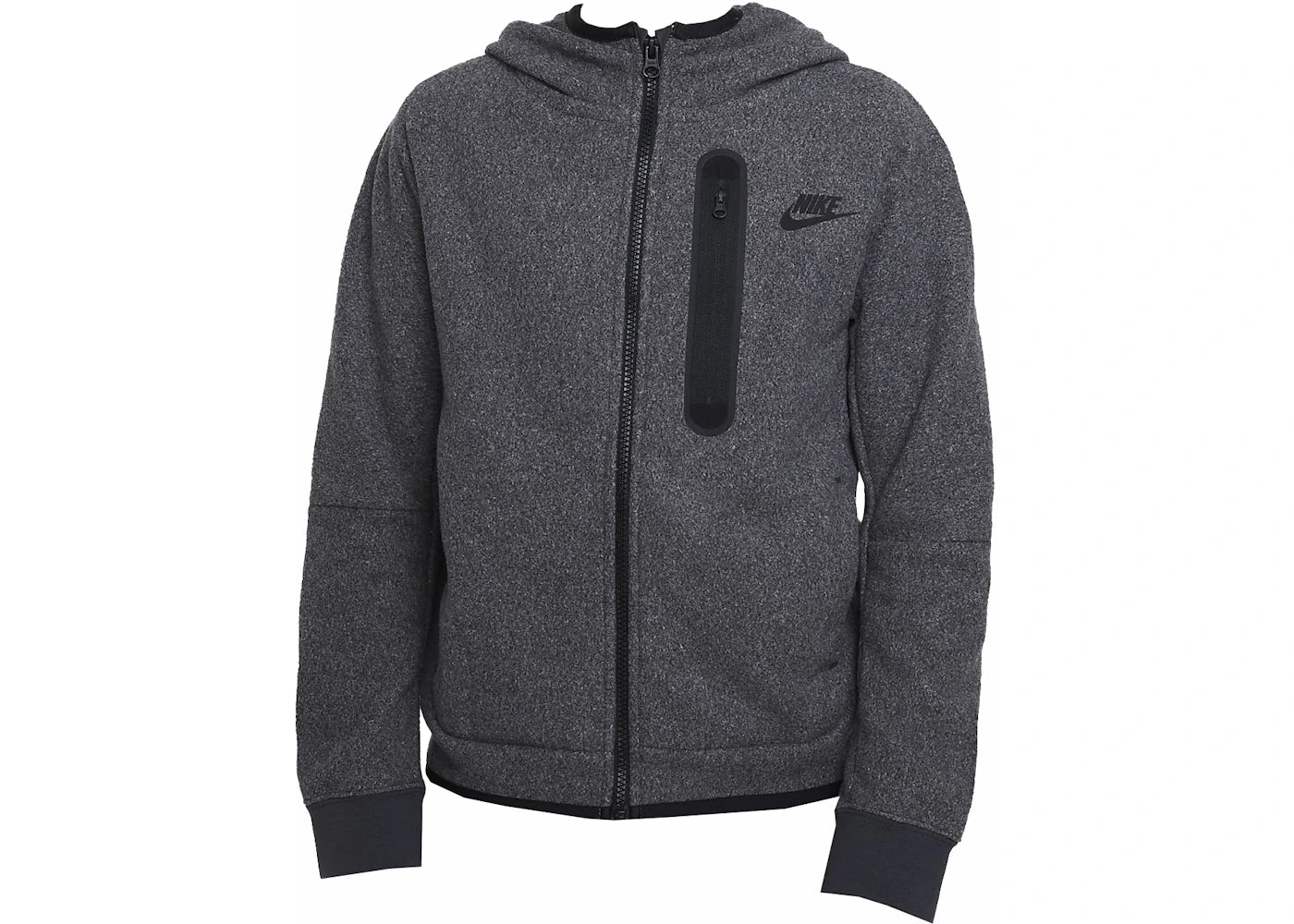 Nike Sportswear Kids' Tech Fleece Winterized Full-Zip Hoodie Dark Smoke Grey/Black