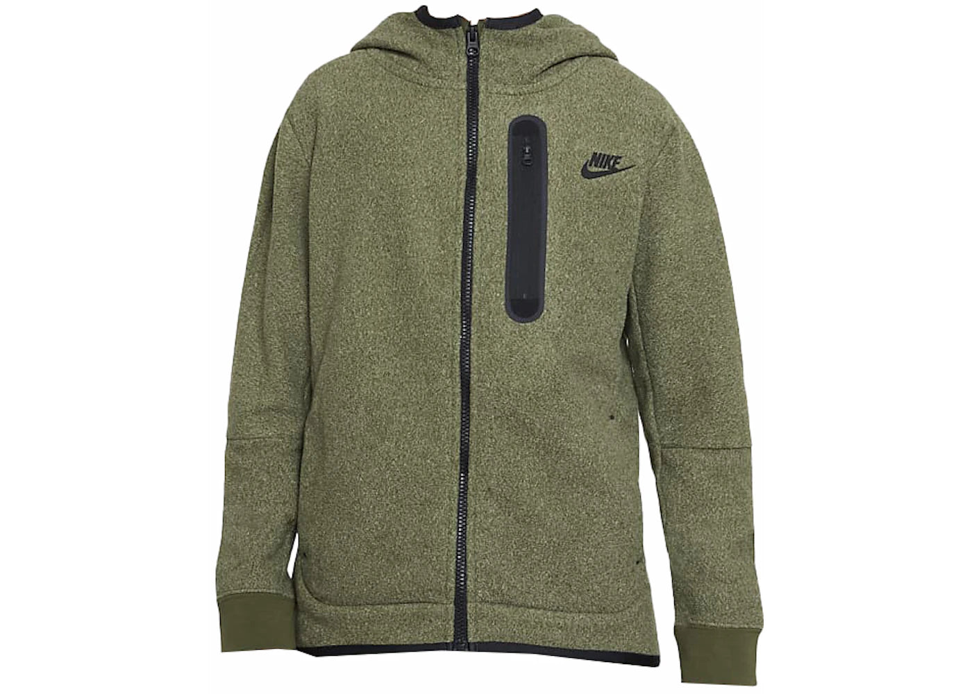 Nike Sportswear Kids' Tech Fleece Winterized Full-Zip Hoodie Rough Green/Black