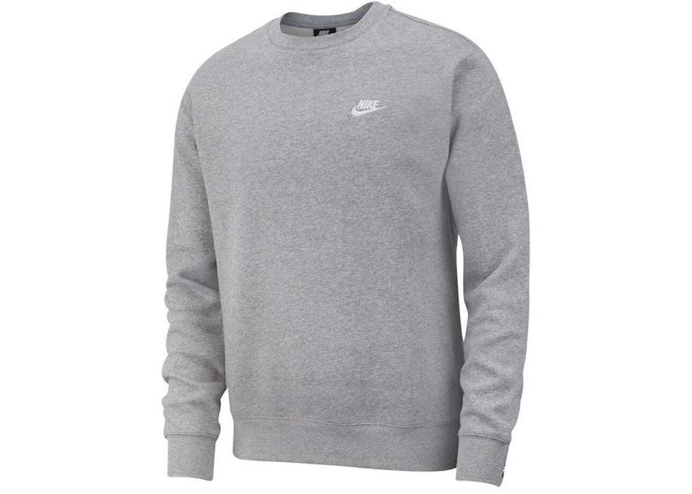 Nike Sportswear Club Fleece Crewneck Dark Grey Heather/White
