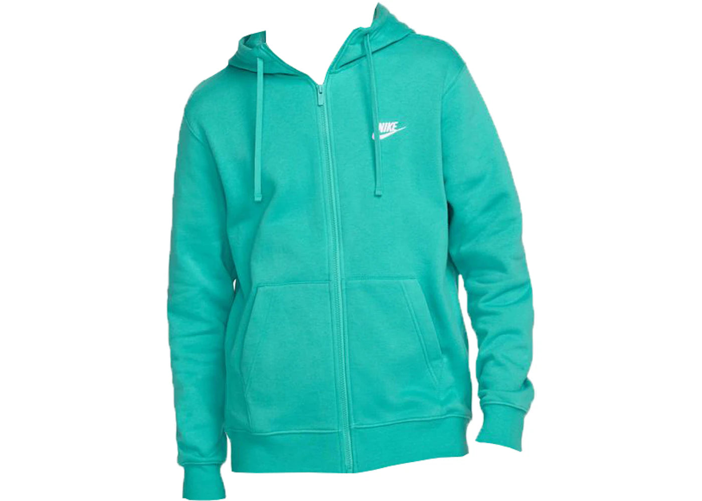 Nike Sportswear Club Fleece Full-Zip Hoodie Washed Teal/Washed Teal/White