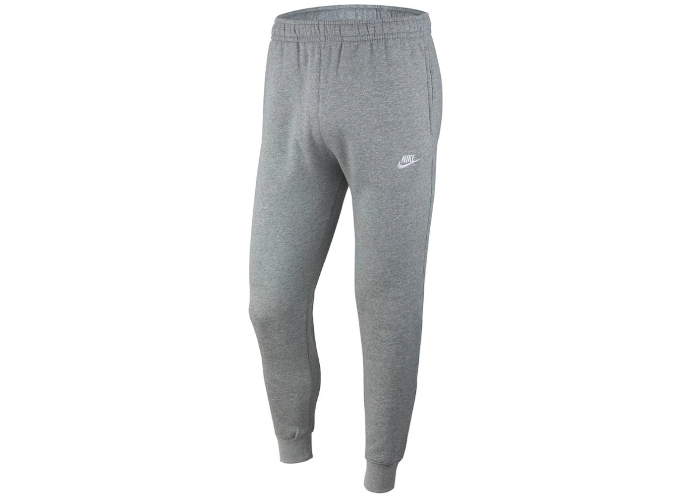 Nike Sportswear Club Fleece Joggers Dark Grey Heather/Matte Silver/Whi ...