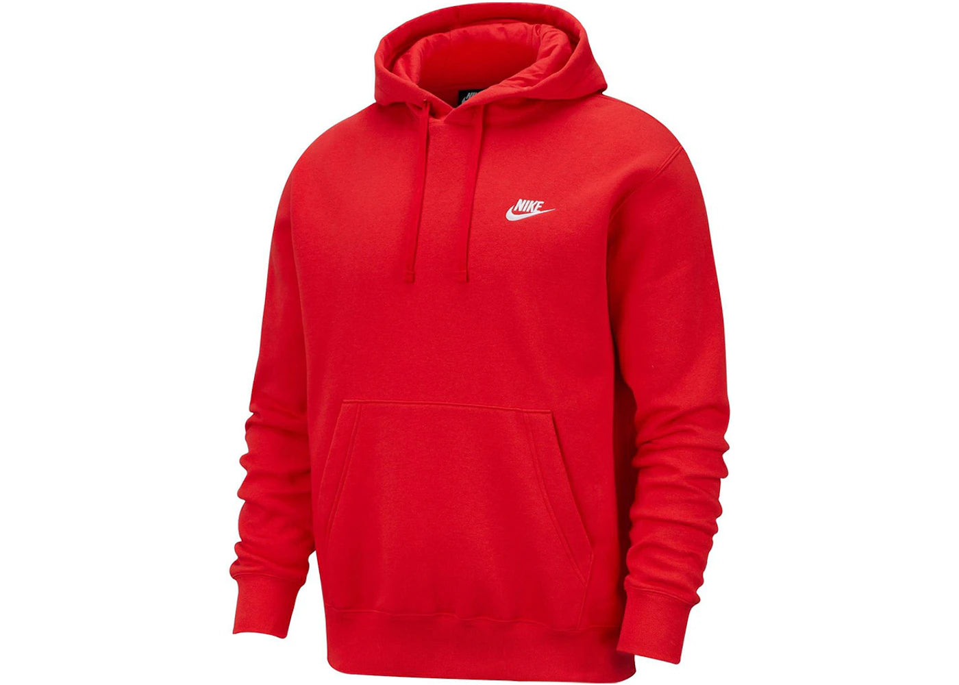 Nike Sportswear Club Fleece Pullover Hoodie Burgundy/White