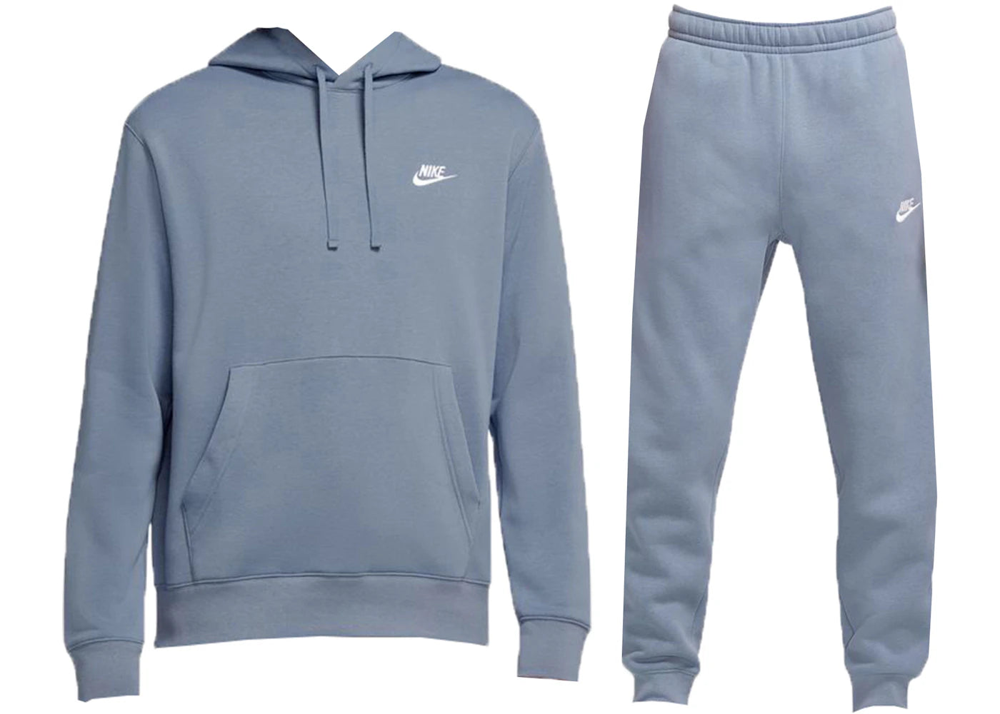 Nike Sportswear Club Fleece Pullover Hoodie & Joggers Set Ashen Slate/Ashen Slate/White