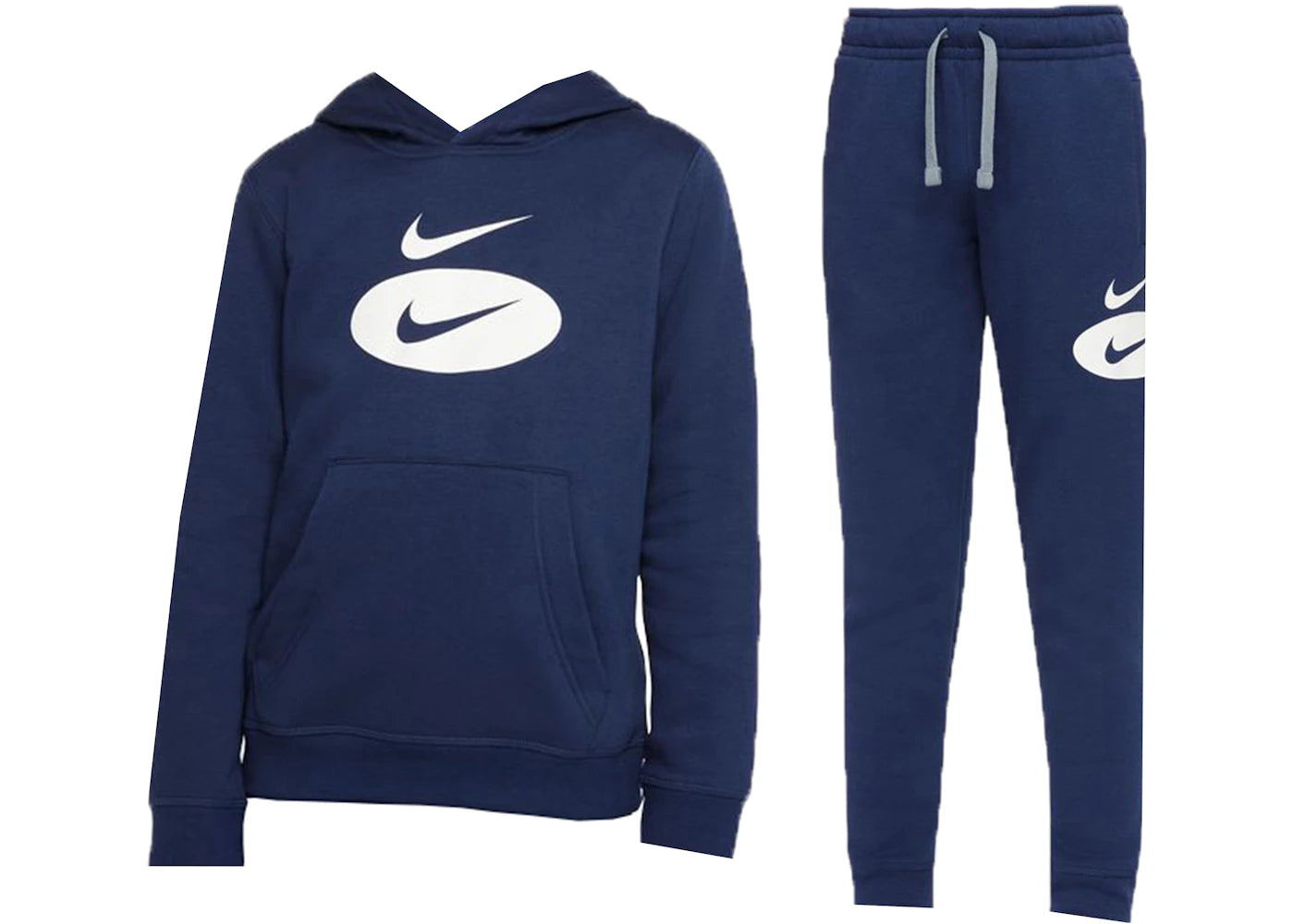 Nike Sportswear Club Fleece Pullover Hoodie & Pants Set Midnight Navy/Cool Grey/Sail