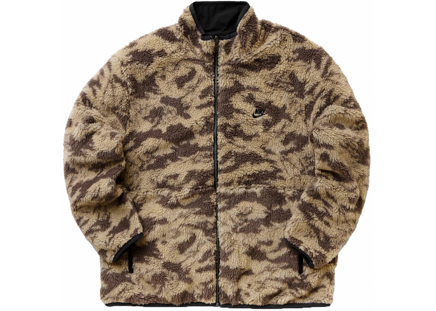 Nike Sportswear Club Fleece Reversible Print Jacket Brown
